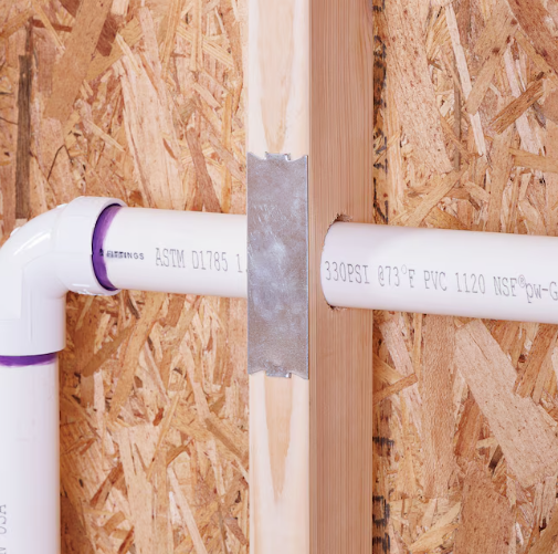 1.5x3 in Nail Plates Steel Self-nailing guard Safety Plate – Magnum Plumbing Wholesale | UPC certified fitting for ABS/DWV plumbing systems