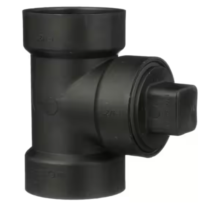 ABS Cleanout Tee with Plug