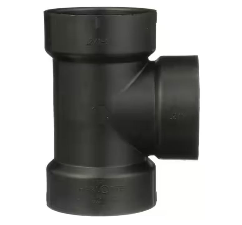 ABS Flush Cleanout Tee 1 1/2" 2" 3" 4"
