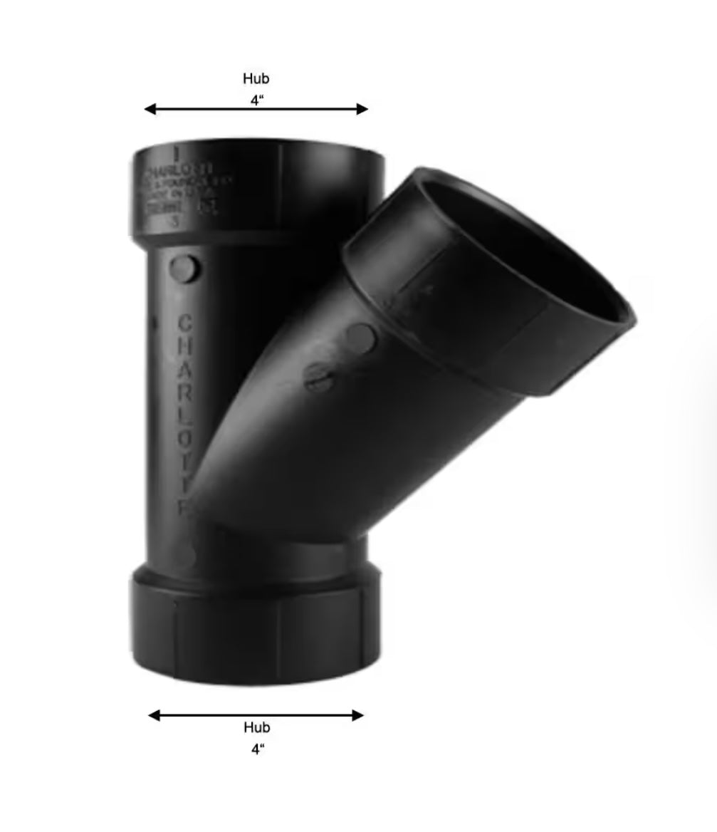 4" ABS WYE – Magnum Plumbing Wholesale | UPC certified fitting for ABS/DWV plumbing systems