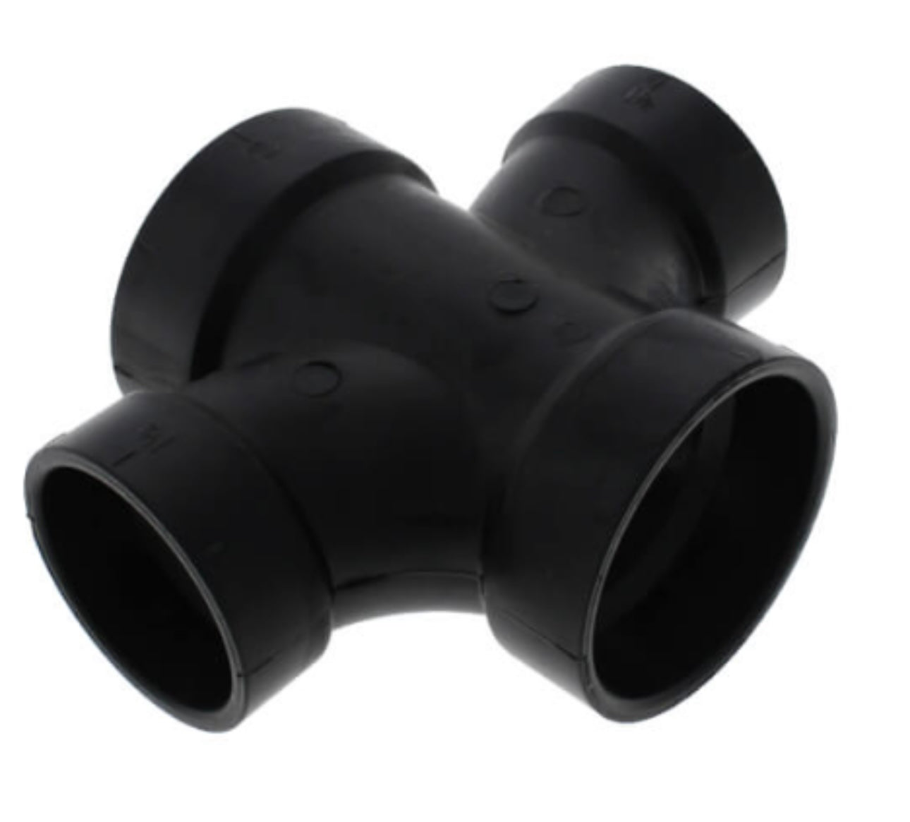 2x2x1.5x1.5"ABS Double Sanitary Tee Reducing– Magnum Plumbing Wholesale | UPC certified fitting for ABS/DWV plumbing systems