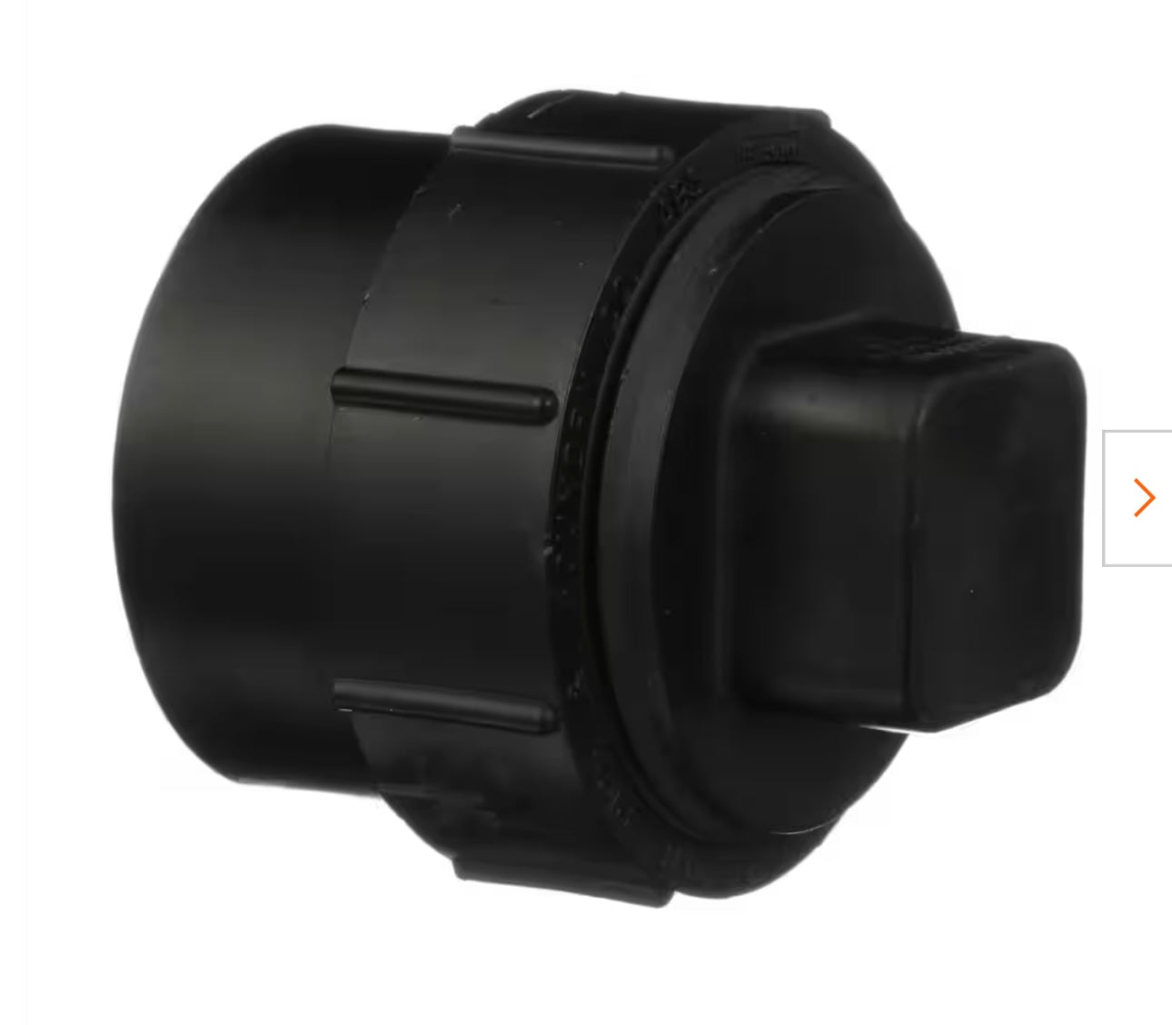 ABS DWV Cleanout Adapter with Cleanout Plug 1 1/2" 2" 3"