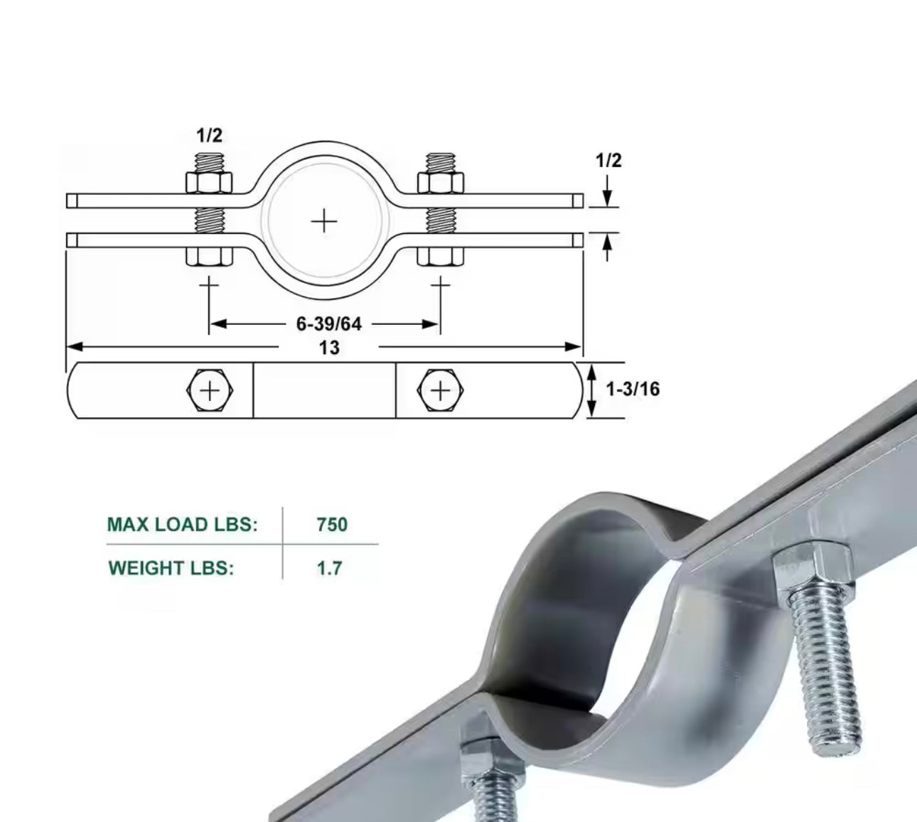 Riser Clamp 2" 3" 4"