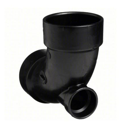 3x3x2 ABS DWV 90° Elbow with Low Heel Inlet – Magnum Plumbing Wholesale | UPC certified fitting for ABS/DWV plumbing systems