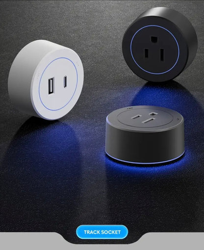 Electrical Outlet Power Track Socket Mount Multiple Plug Charger Kitchen Sockets