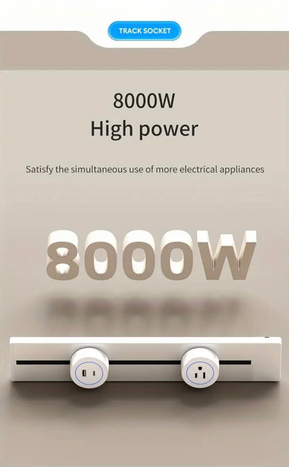 Electrical Outlet Power Track Socket Mount Multiple Plug Charger Kitchen Sockets
