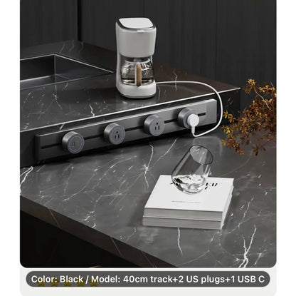 Electrical Outlet Power Track Socket Mount Multiple Plug Charger Kitchen Sockets
