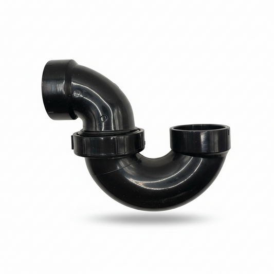ABS DWV P-Trap with Union | 1-1/2" & 2" | Easy Access Cleaning
