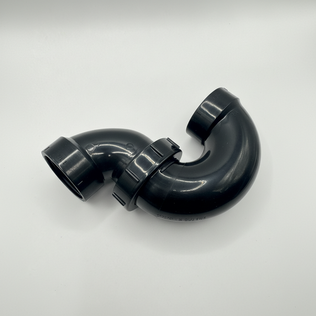 ABS DWV P-Trap with Union | 1-1/2" & 2" | Easy Access Cleaning