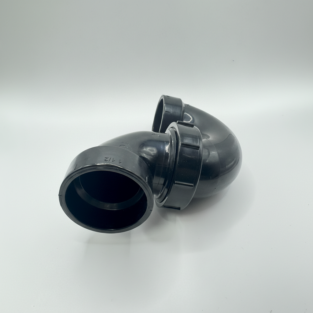 ABS DWV P-Trap with Union | 1-1/2" & 2" | Easy Access Cleaning