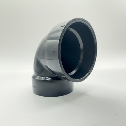 ABS DWV 90° Elbow (1/4 Bend) | Hub x Hub | 1-1/2" to 4" Sizes