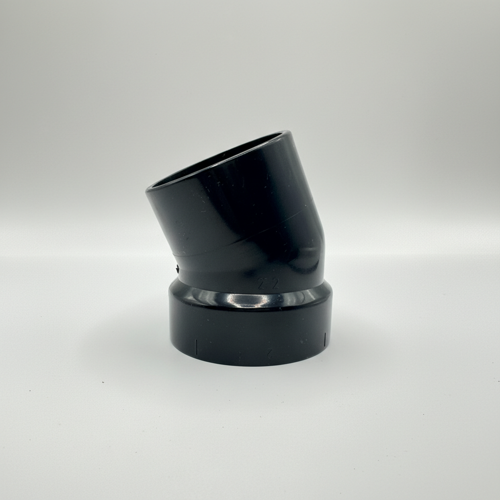 ABS DWV 45° Street Elbow | Spigot x Hub | Magnum Plumbing