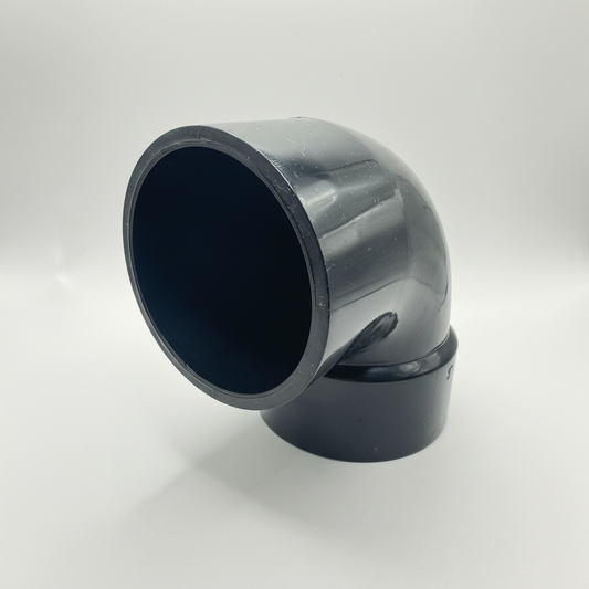 ABS DWV 90° Street Elbow (1/4 Bend) | Spigot x Hub | 1-1/2" to 4"