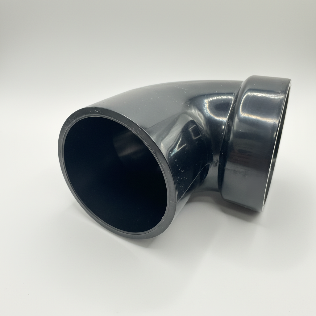 ABS DWV 90° Street Elbow (1/4 Bend) | Spigot x Hub | 1-1/2" to 4"