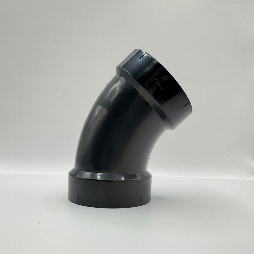 1.5",2",3",4" ABS DWV 45° Elbow – Magnum Plumbing Wholesale | UPC certified fitting for ABS/DWV plumbing systems