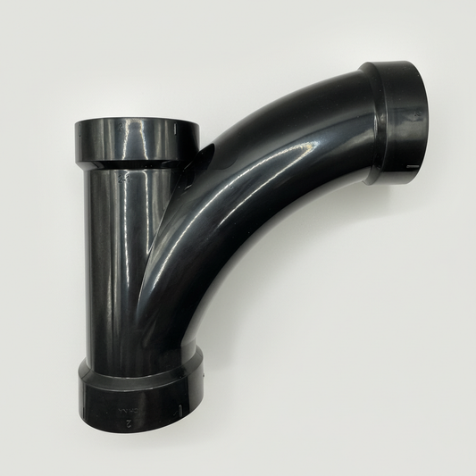 ABS DWV Combo Wye & 45° Elbow | 1-1/2" to 4"x4"x3" | Hub Fittings