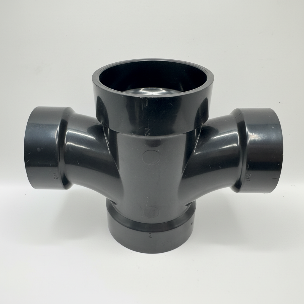 ABS Double Sanitary Tee Reducing– Magnum Plumbing Wholesale | UPC certified fitting for ABS/DWV plumbing systems