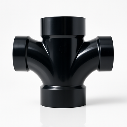 ABS Double Sanitary Tee Reducing– Magnum Plumbing Wholesale | UPC certified fitting for ABS/DWV plumbing systems