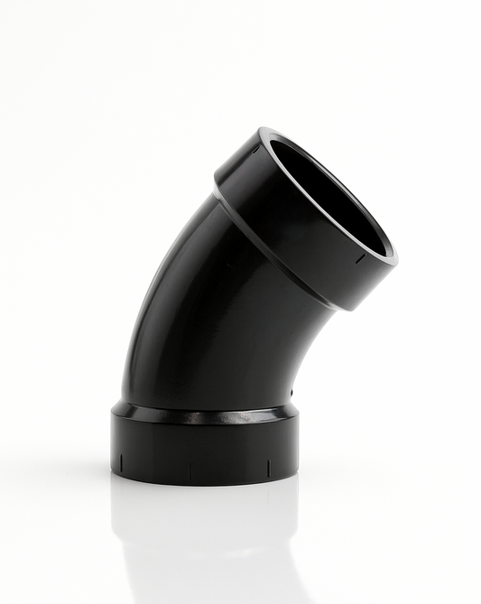 1.5",2",3",4" ABS DWV 45° Elbow – Magnum Plumbing Wholesale | UPC certified fitting for ABS/DWV plumbing systems