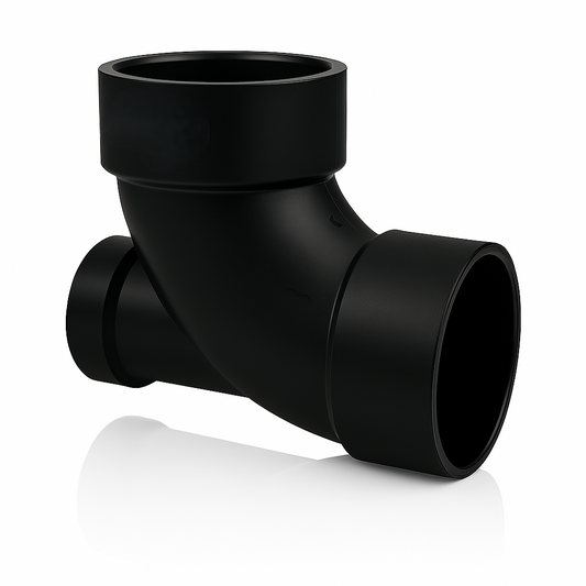 3x3x2 ABS DWV 90° Elbow with Low Heel Inlet – Magnum Plumbing Wholesale | UPC certified fitting for ABS/DWV plumbing systems