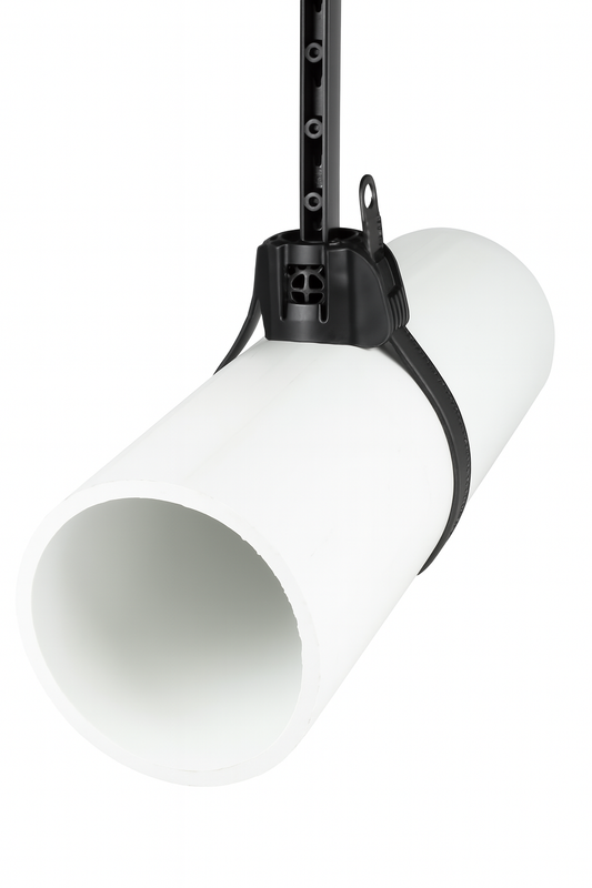  Black Universal Pipe Hanger– Magnum Plumbing Wholesale | UPC certified fitting for ABS/DWV plumbing systems