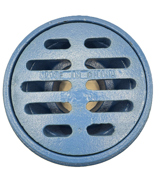2" 3"Cast Iron Flat Deck Drain (Heavy Duty Floor Drain with 4" Round Top with Tractor Grate, Cast Iron)
