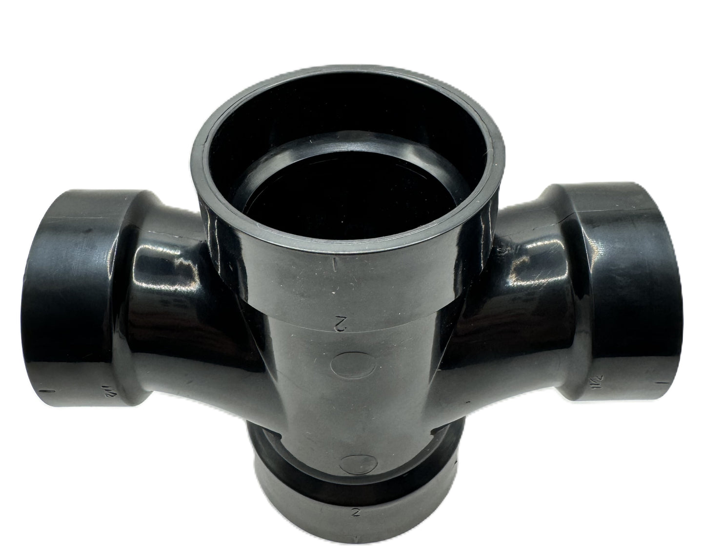 2x2x1.5x1.5"ABS Double Sanitary Tee Reducing– Magnum Plumbing Wholesale | UPC certified fitting for ABS/DWV plumbing systems