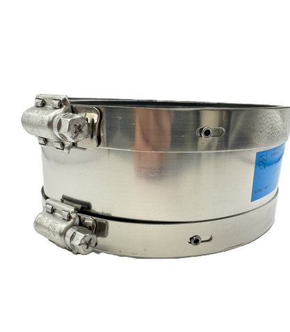 Transition Coupling | Connects Cast Iron, PVC, ABS, and Steel Pipes | Flexible Rubber Coupling with Stainless Clamps