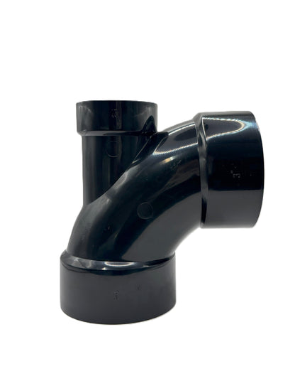 3x3x2 ABS DWV 90° Elbow with Low Heel Inlet – Magnum Plumbing Wholesale | UPC certified fitting for ABS/DWV plumbing systems

