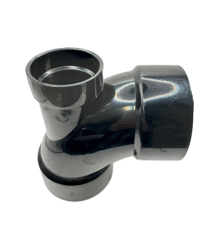 3x3x2 ABS DWV 90° Elbow with Low Heel Inlet – Magnum Plumbing Wholesale | UPC certified fitting for ABS/DWV plumbing systems
