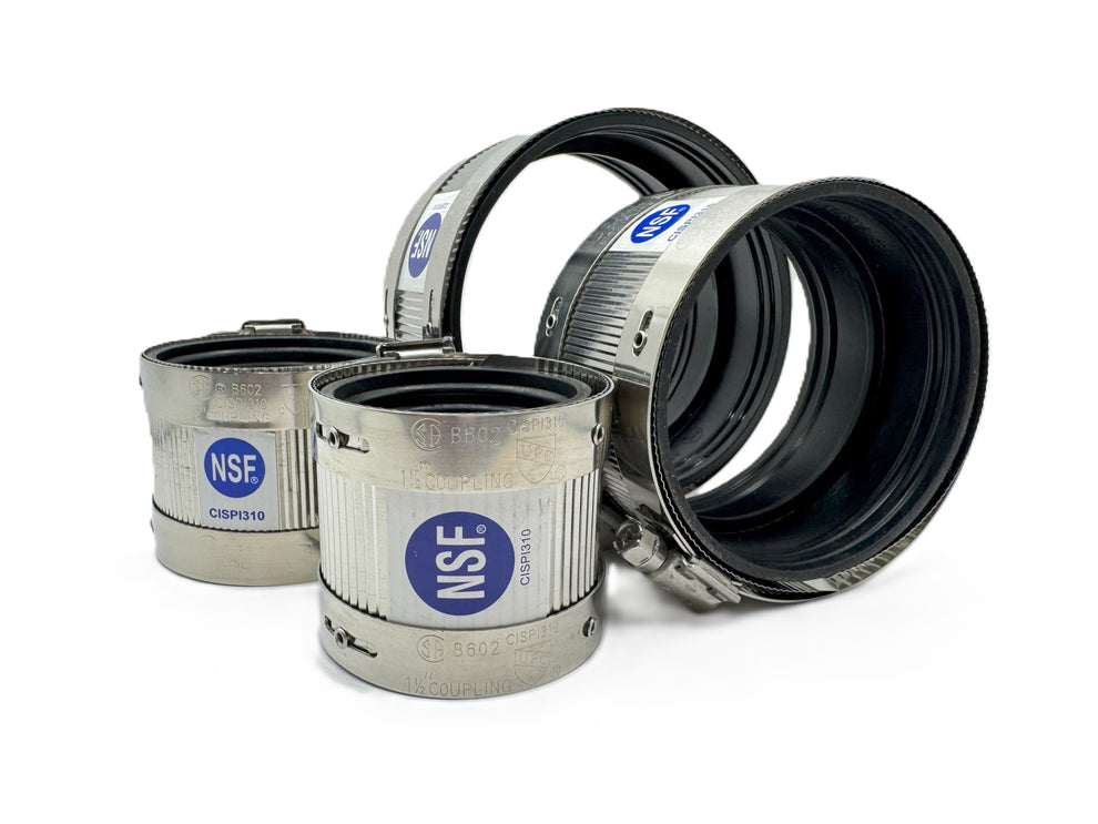 NSF No-Hub Coupling | Stainless Steel Shielded | 1-1/2