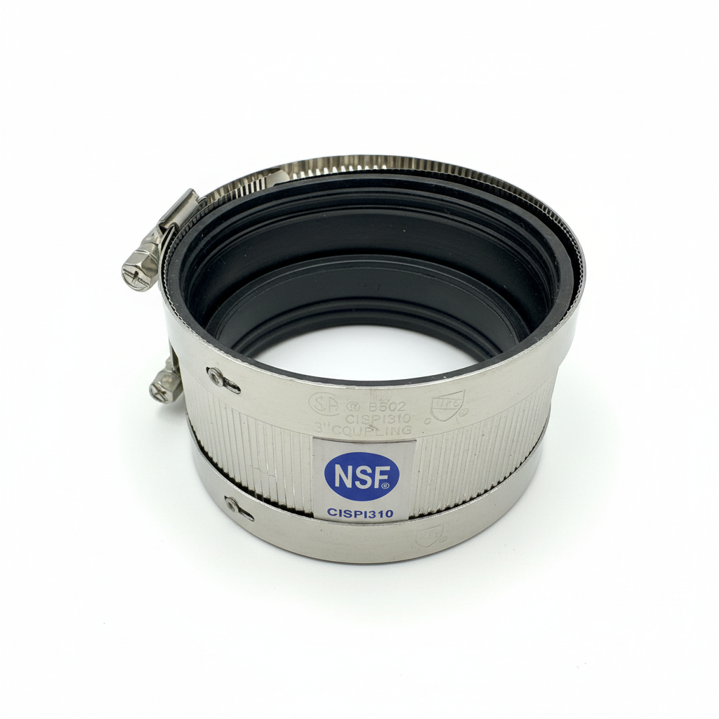 Stainless Steel No Hub Coupling Plumbing Pipe Connector- Magnum Plumbing Wholesale | UPC certified